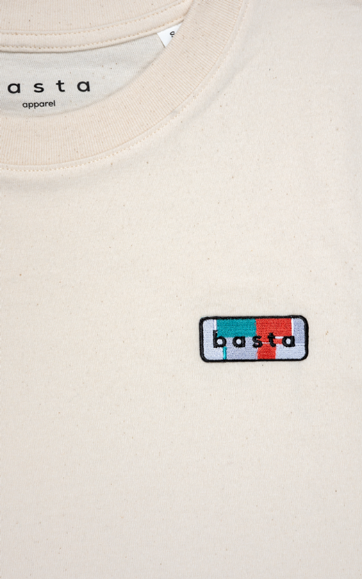 basta patch tee - Natural Raw