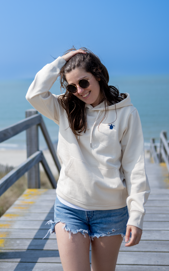 Turtle hoodie - Natural Raw