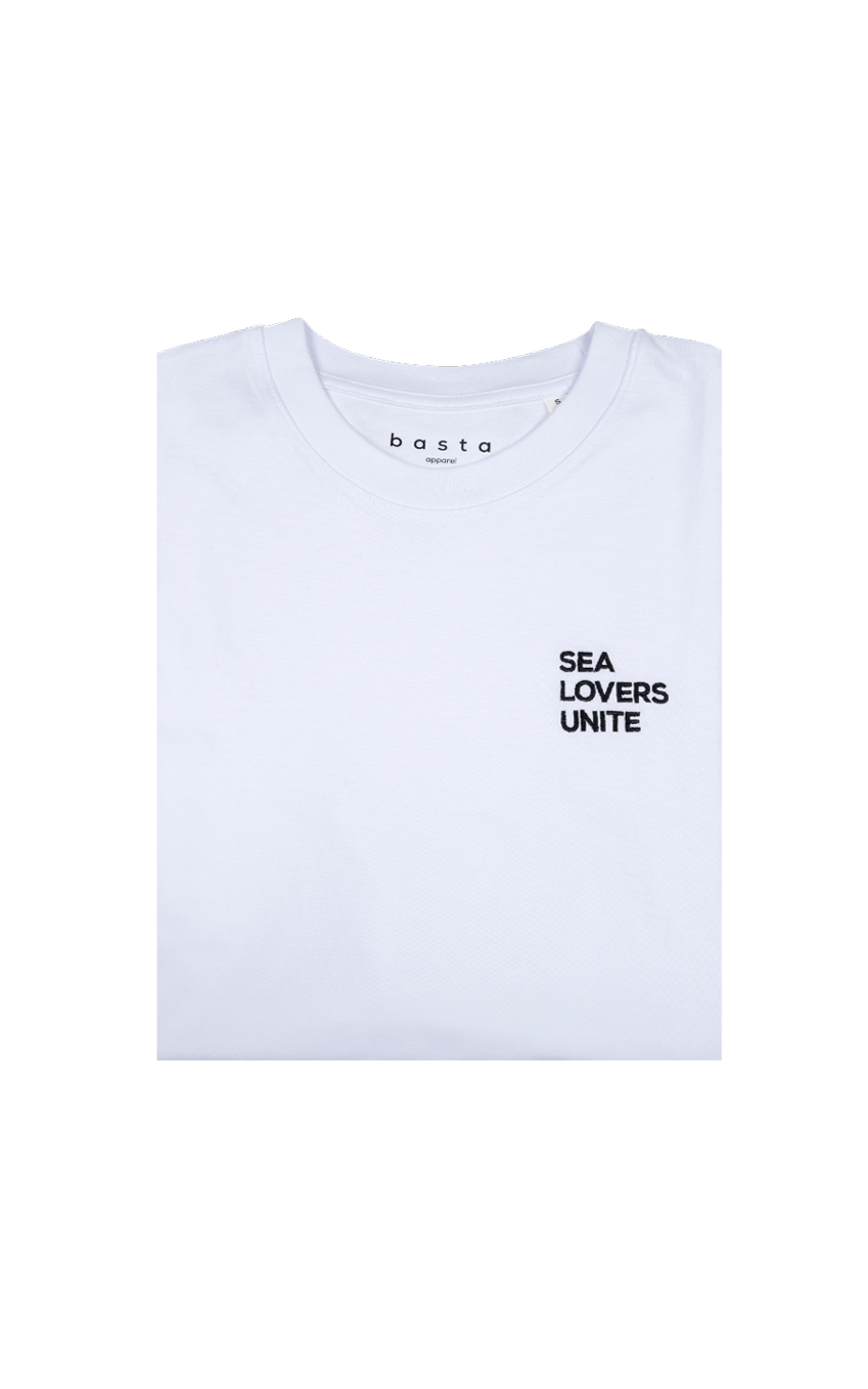 Sea lovers unite tee - White
